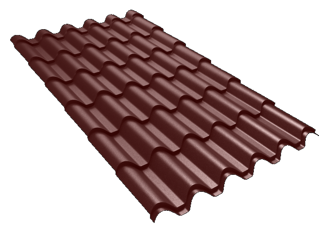 Țiglă Metalică | Nobel | Fresco | Vișiniu 3005 | 0,50 mm