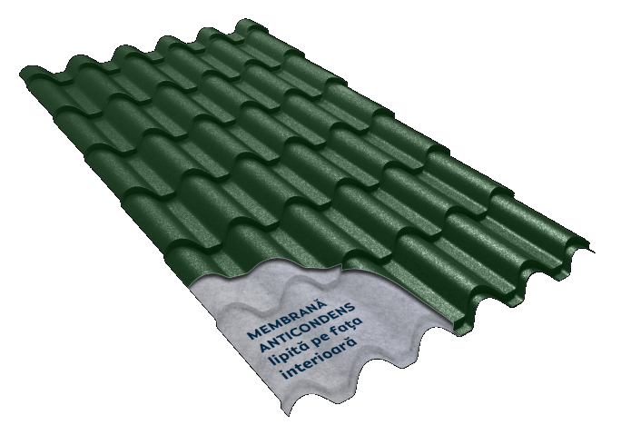 Țiglă Metalică | Nobel Smart | Briliant | Verde Crud 6005 | 0,60 mm