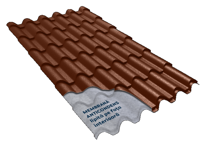 Țiglă Metalică | Nobel Smart | Briliant | Cărămiziu 8004 | 0,60 mm