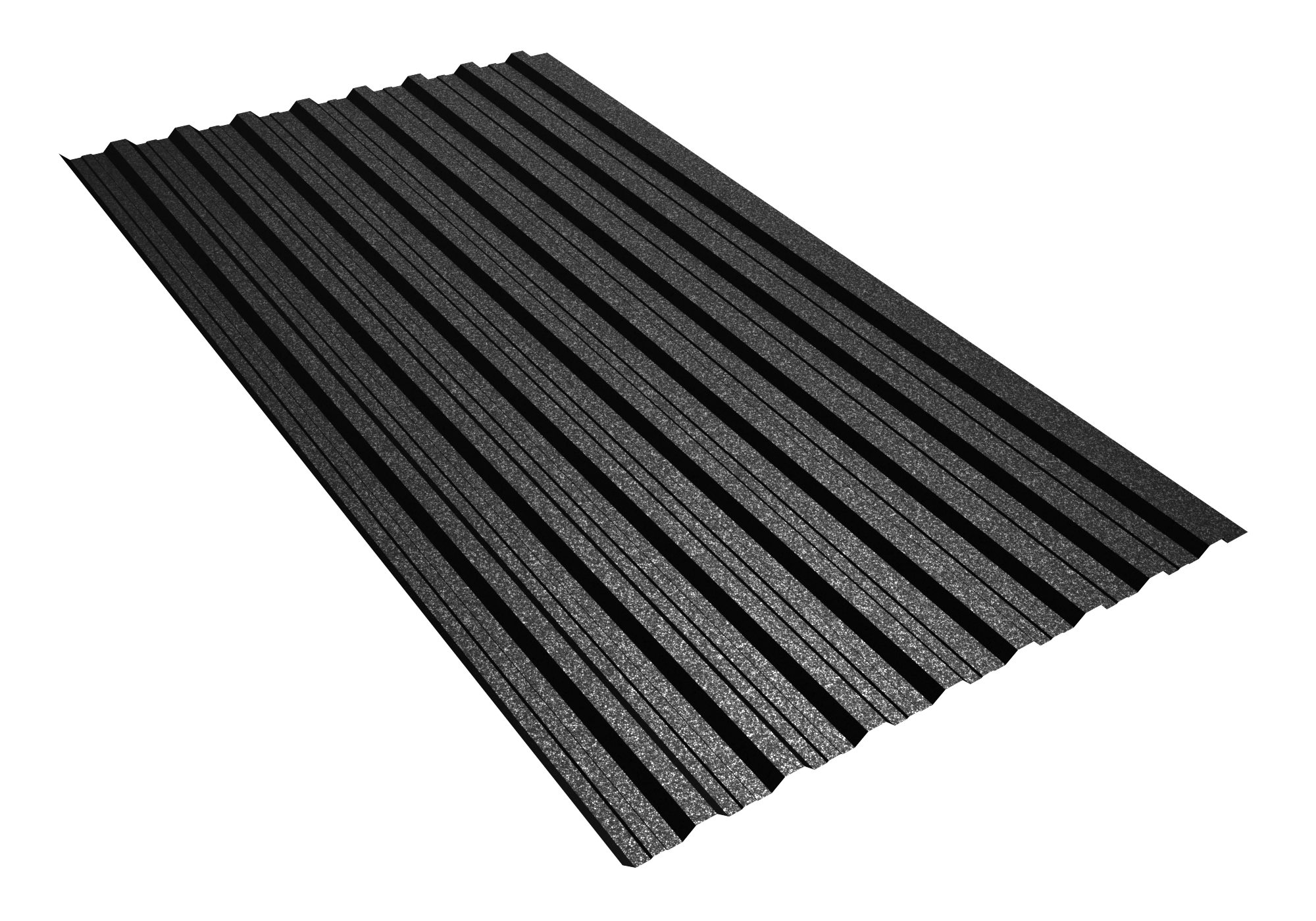 Tablă profilată | Cutată | Briliant | Negru 9005 | 0.60 mm
